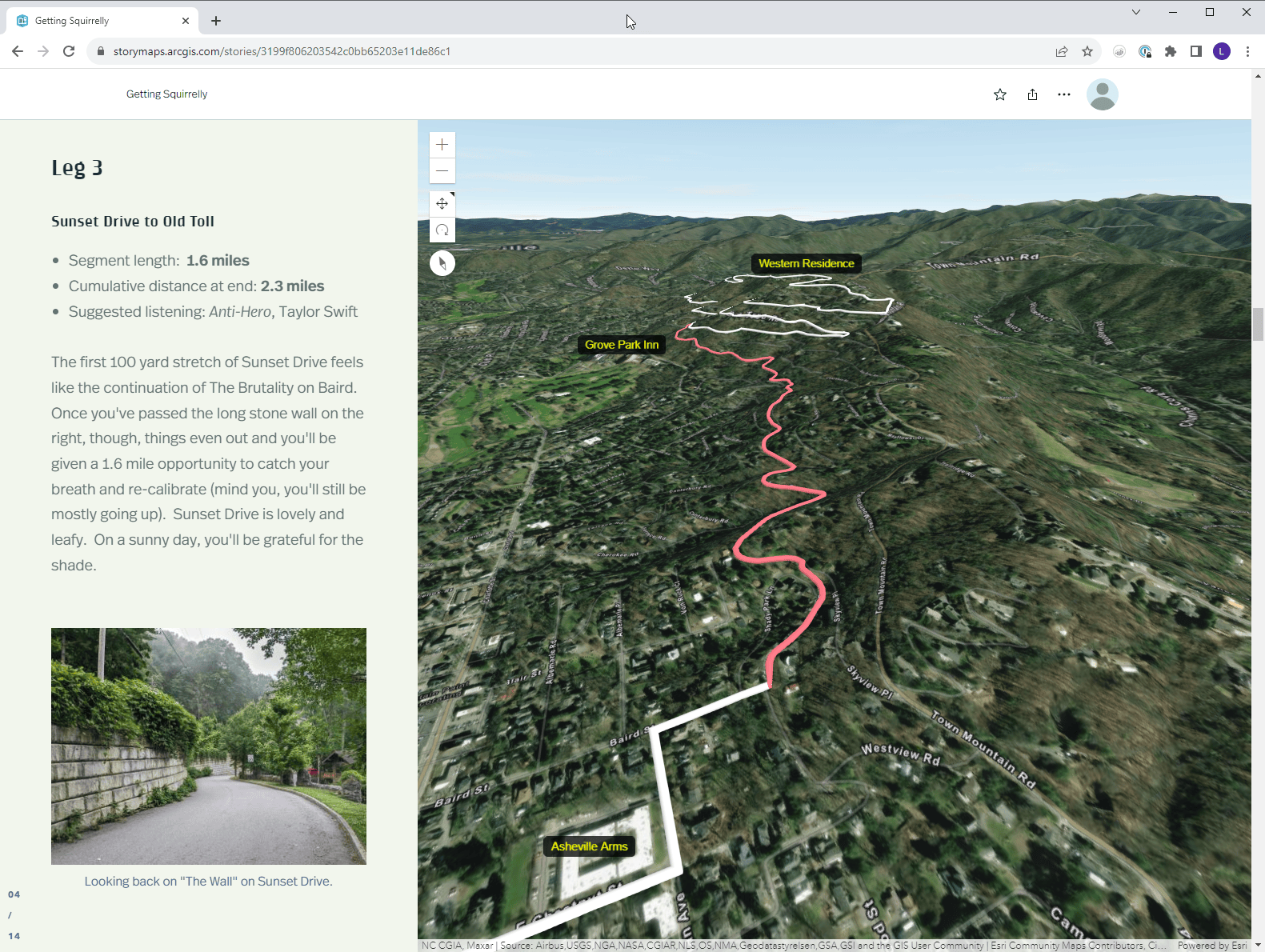 Screensave of ArcGIS Storymaps story.