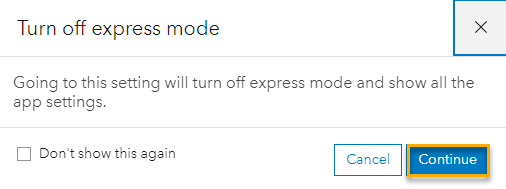 Turn off Express Mode