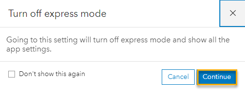 Turn off Express Mode Turn off Express Mode