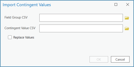 The Import Contingent Values tool
