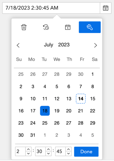 DatePicker component DatePicker component