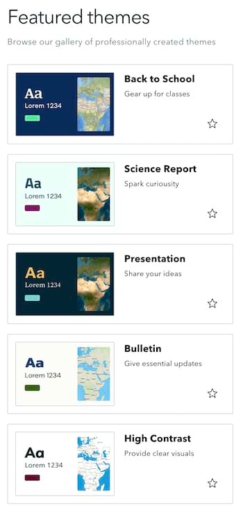 Five new featured themes are available in the Design panel Five new featured themes are available in the Design panel
