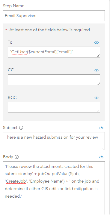 Workflow Manager Send Email step with Arcade Workflow Manager Send Email step with Arcade
