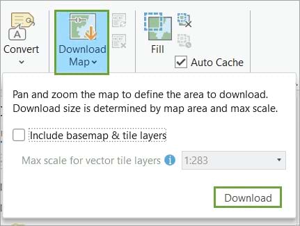 Take the map offline with the Download Map option