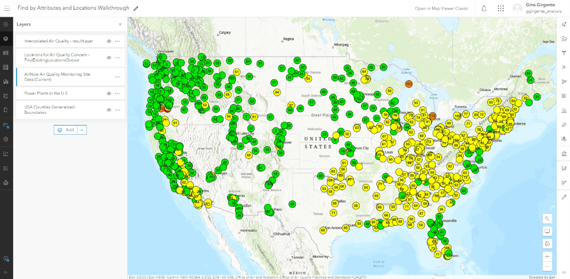 A map zoomed in to only show the contiguous U.S.