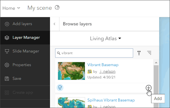 Add layer to scene Add layer to scene