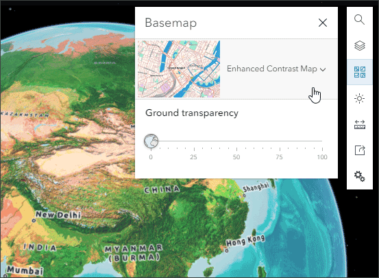 Enhanced Contrast basemap