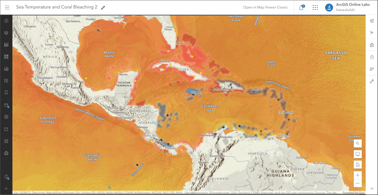 Modified web map