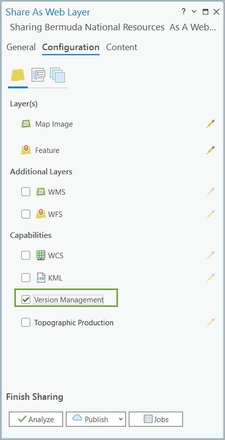 Enable the version management capability