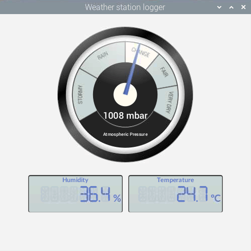 GUI for weather logger GUI for weather logger