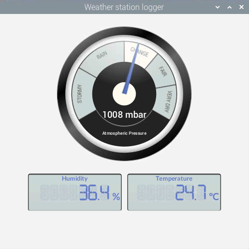 GUI for weather logger