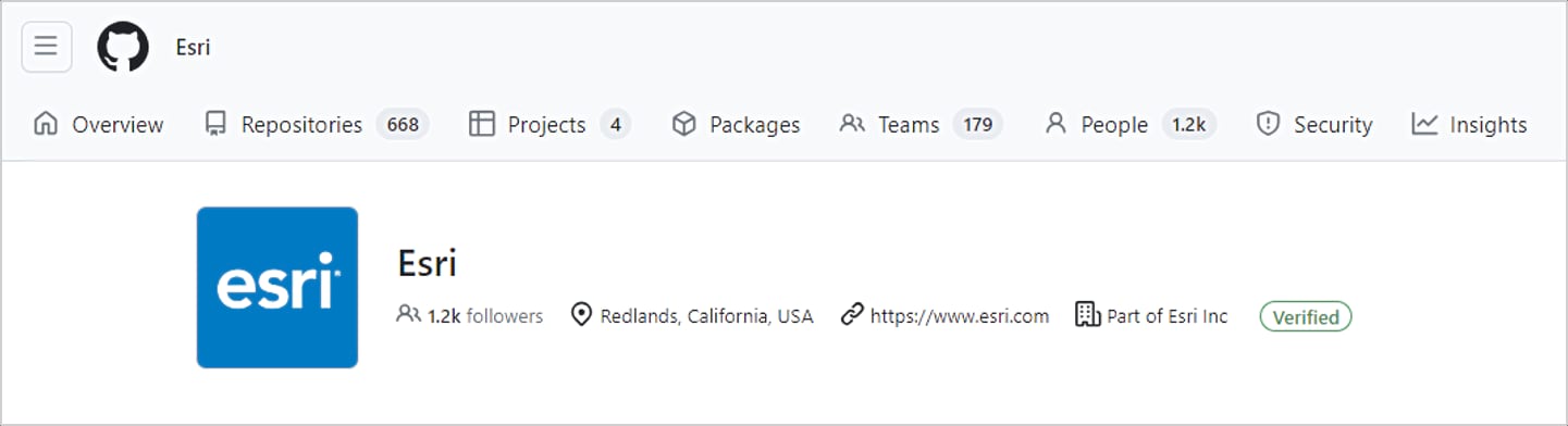 Esri GitHub Page Esri GitHub Page