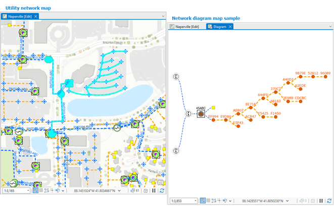 Sample Diagram from Utility Network selection