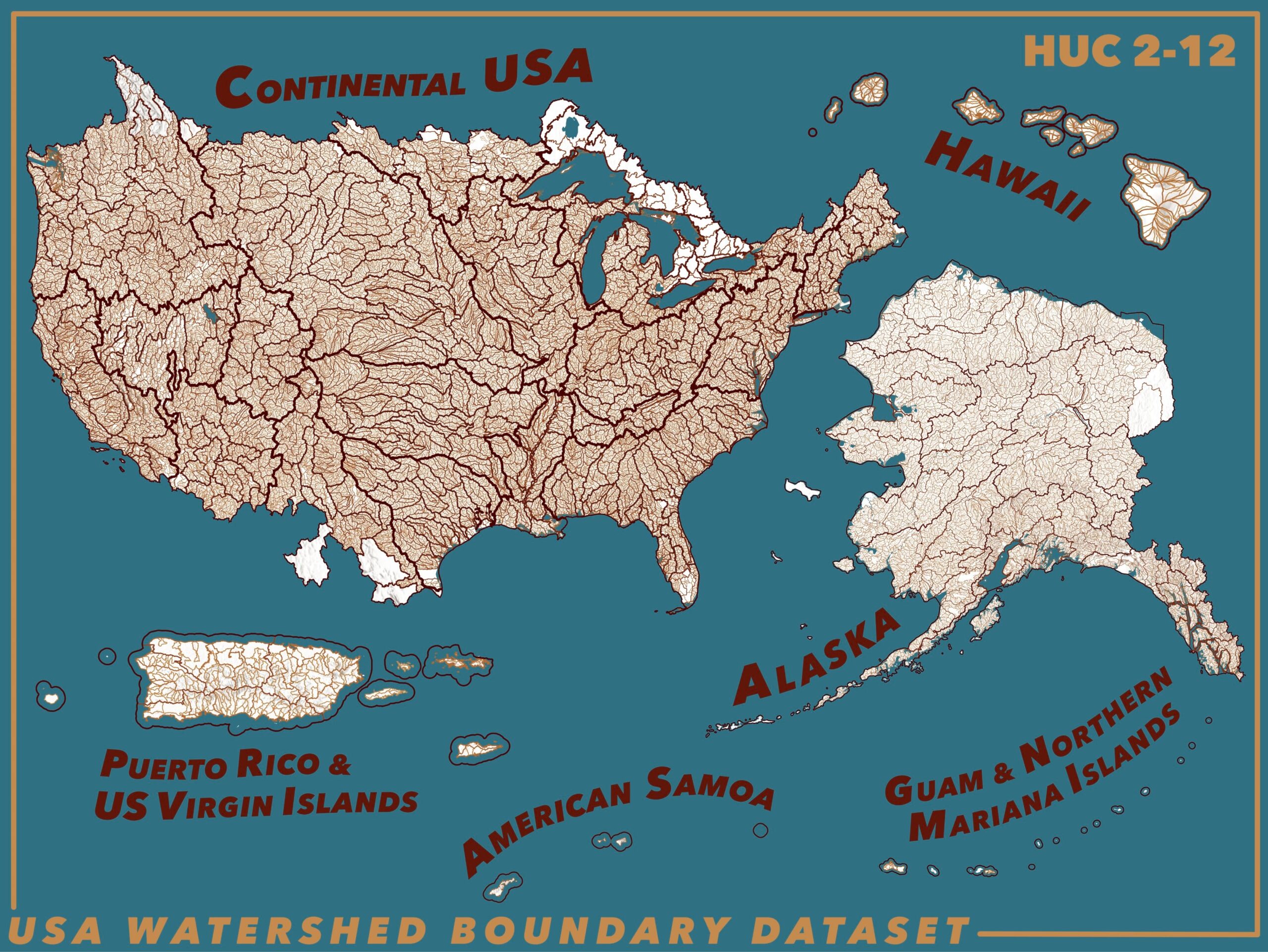 WBD Watersheds include all 50 States and Territories.