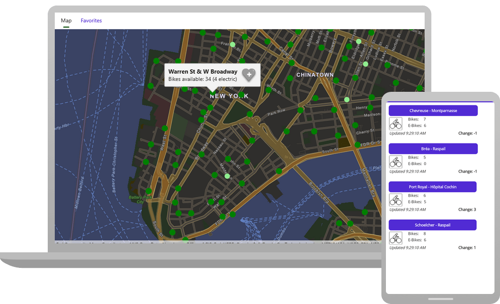 A multi-platform .NET MAUI app that shows bike availability at rental stations.