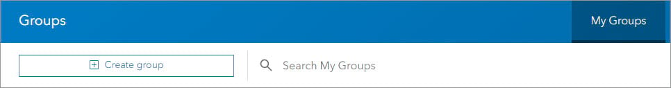 Create group button on My Groups tab