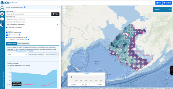 The distribution and mapping and analysis portal offers fish stock information online The distribution and mapping and analysis portal offers fish stock information online