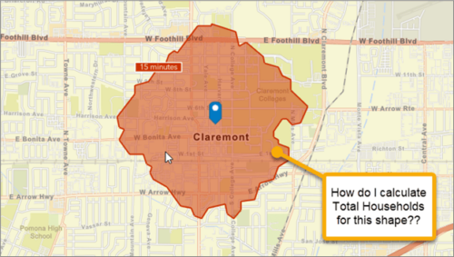 Map of 15-minute walk time around downtown Claremont, CA Map of 15-minute walk time around downtown Claremont, CA