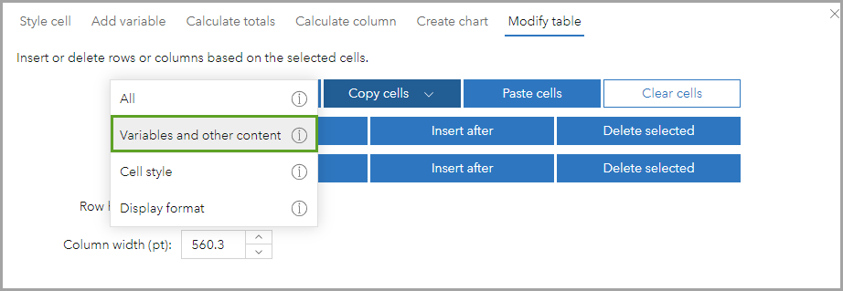 Copy the variables and other content from the classic report