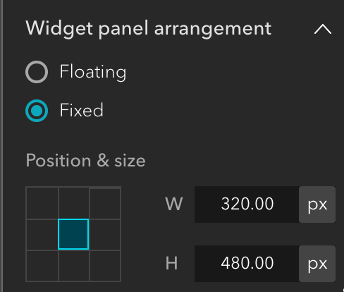 More position options in Widget Controller