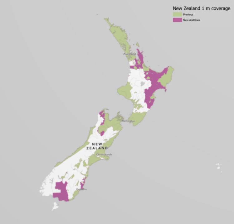 New Zealand 1m coverage as of October 2023