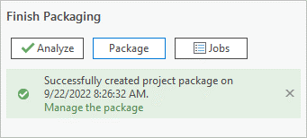 Finish Packaging message Finish Packaging message
