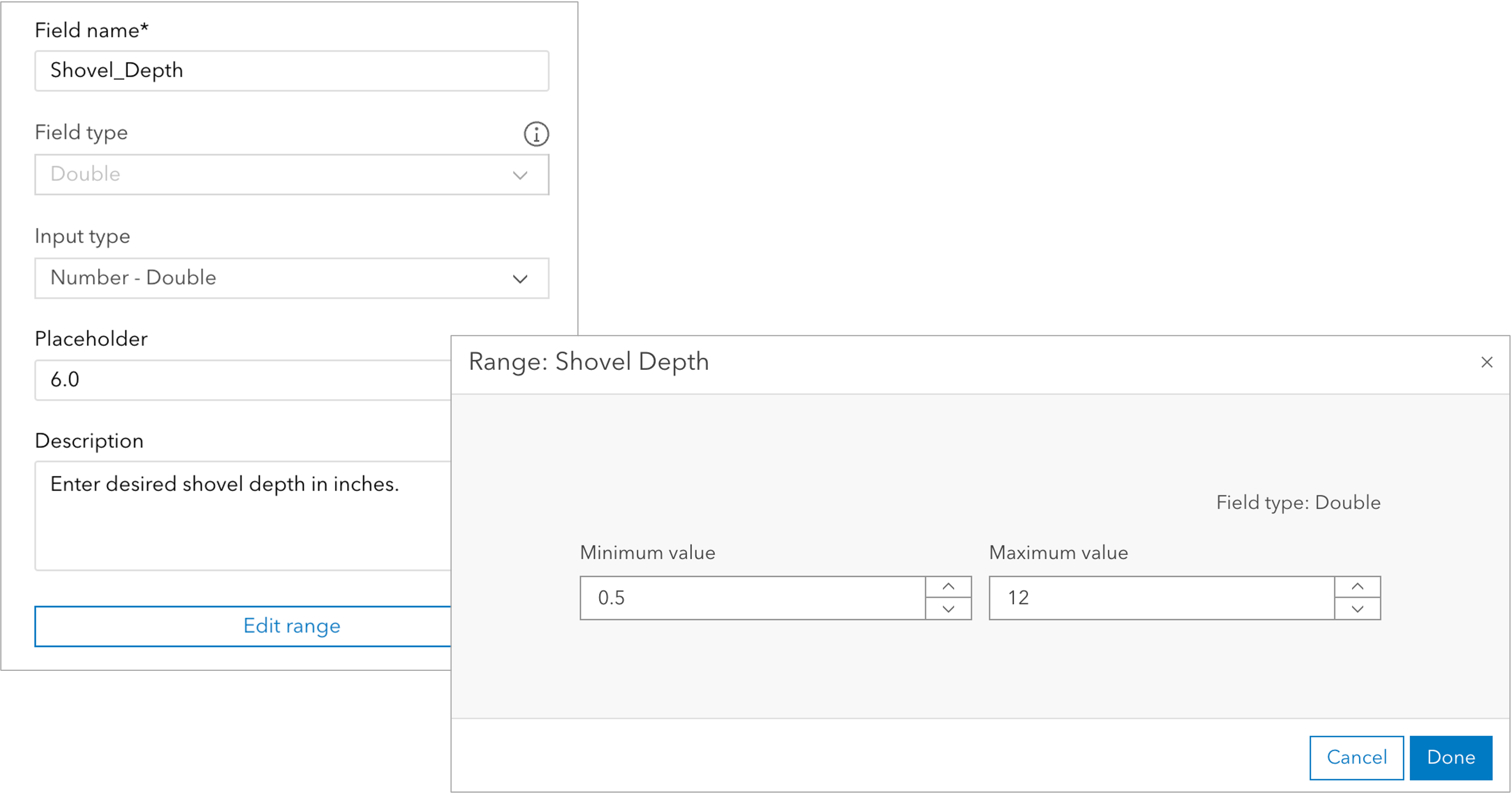 Add and edit ranges for numeric form elements. Add and edit ranges for numeric form elements.