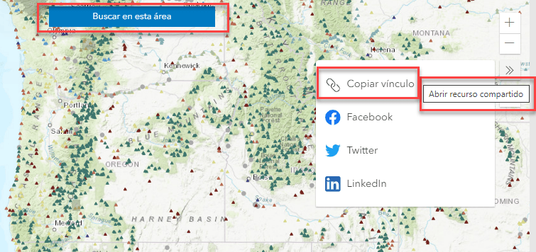 Text stored in the application and translated by Esri