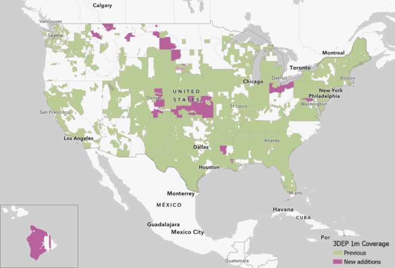 USGS 3DEP1m coverage as of October 2023