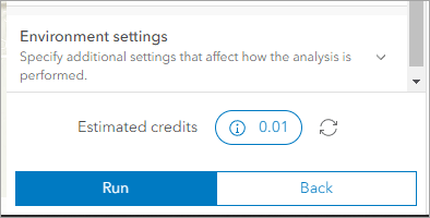 Image of credit usage in AGOL