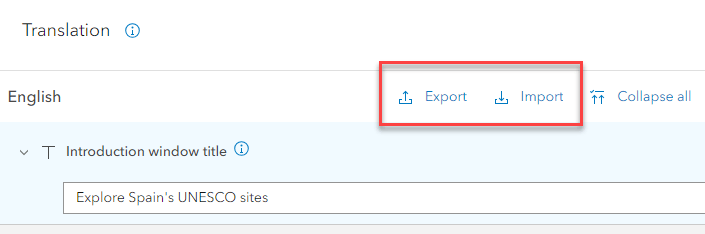 export and import features