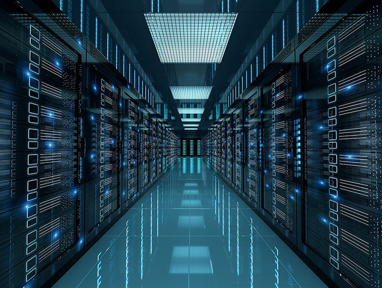 large room with low light holding large memory banks large room with low light holding large memory banks