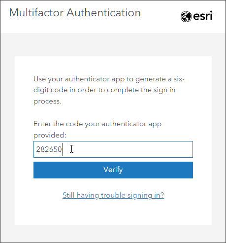 MFA authentication code