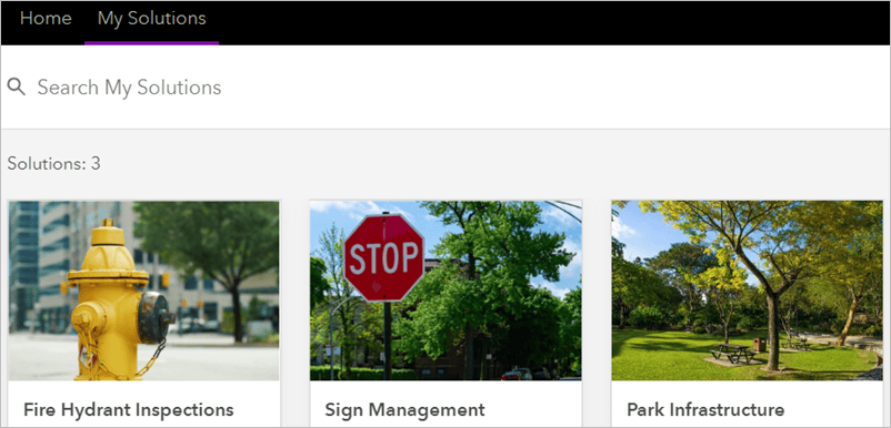 My Solutions tab
