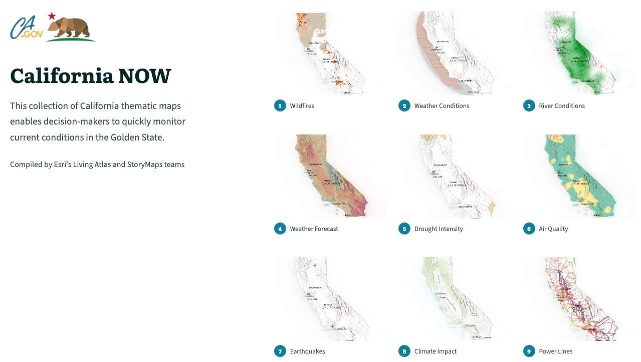 Image shares what collections in ArcGIS StoryMaps look like.