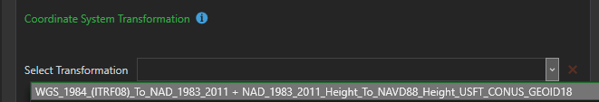 Define the coordinate system transformation Define the coordinate system transformation