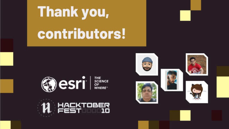 Esri's Hacktoberfest 2023 contributors Esri's Hacktoberfest 2023 contributors
