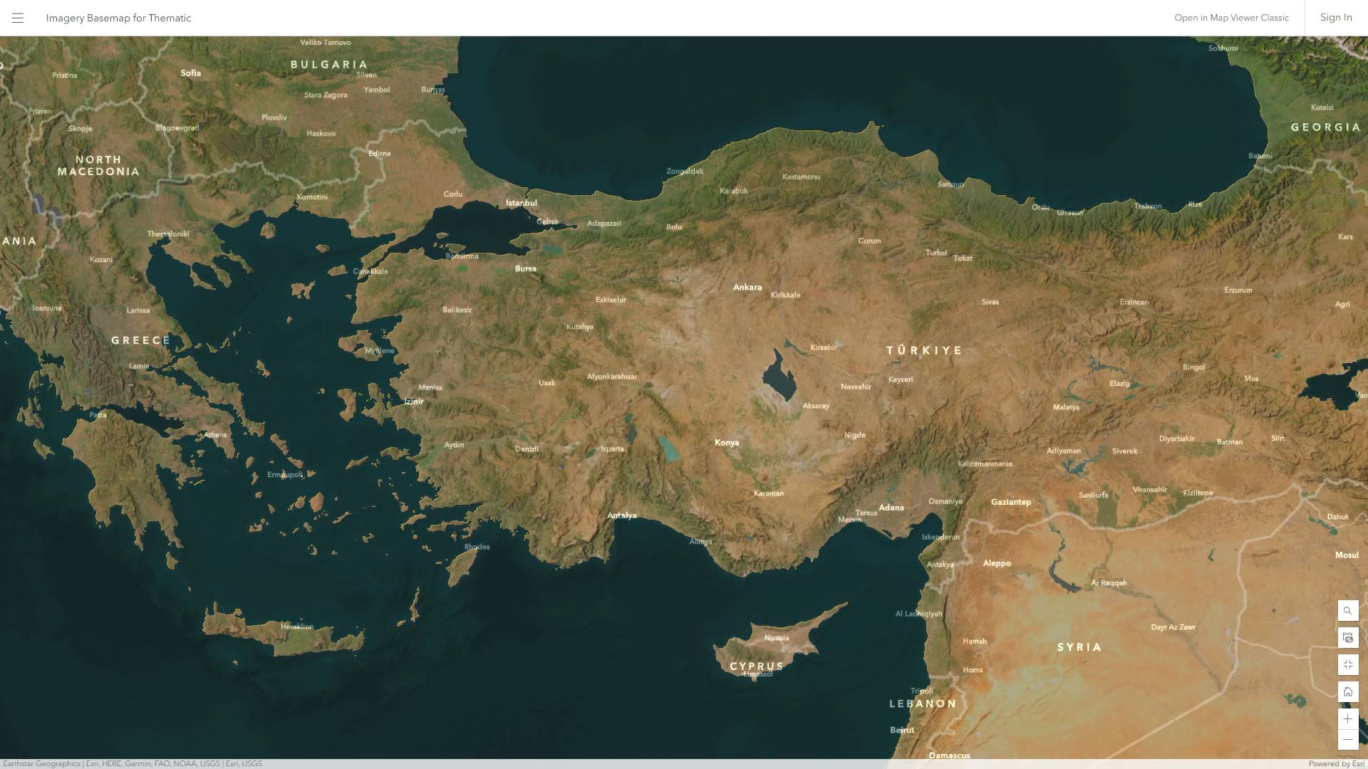 A tonally neutral imagery basemap for data overlay. A tonally neutral imagery basemap for data overlay.