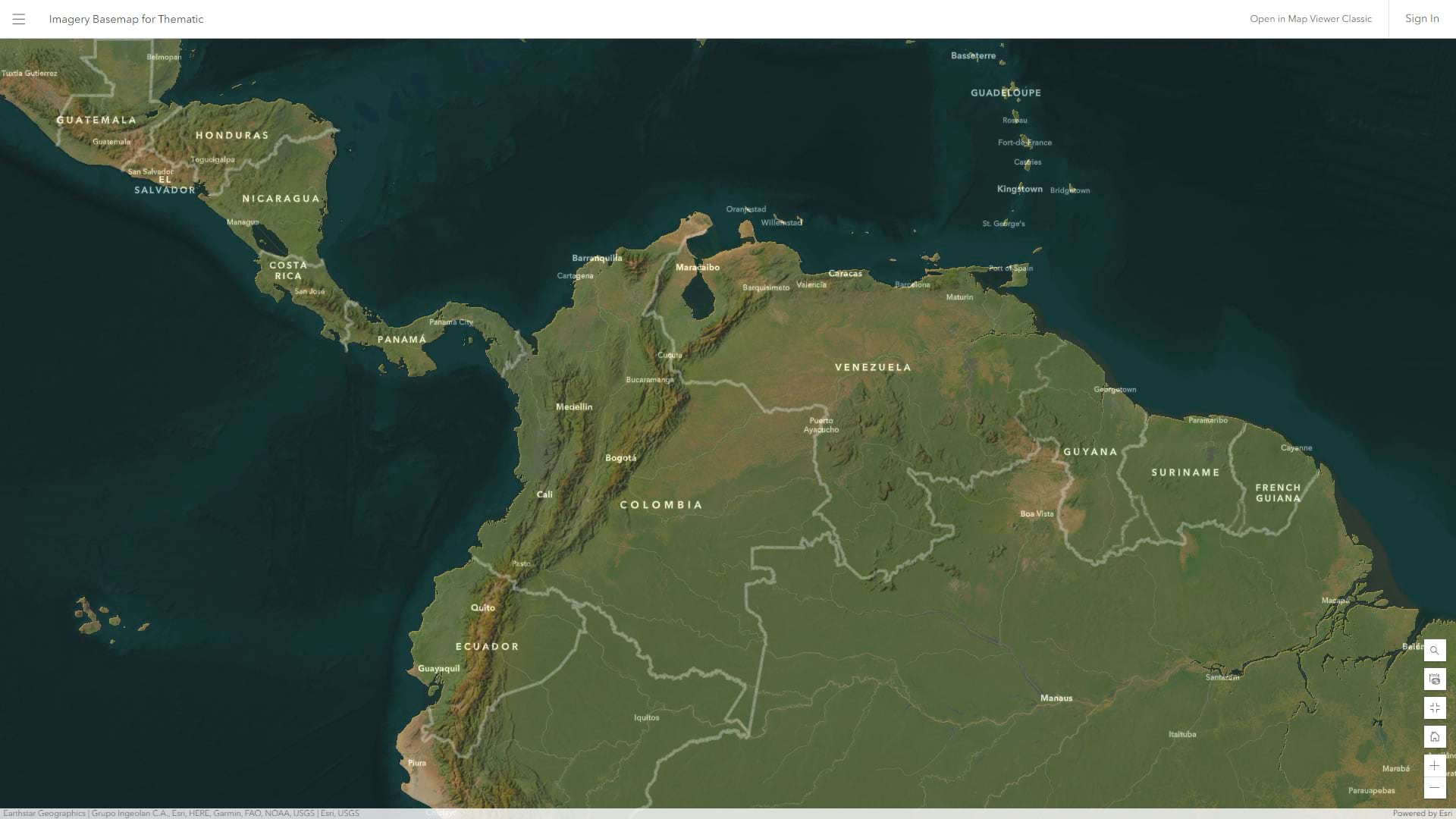 A tonally neutral imagery basemap for data overlay. A tonally neutral imagery basemap for data overlay.