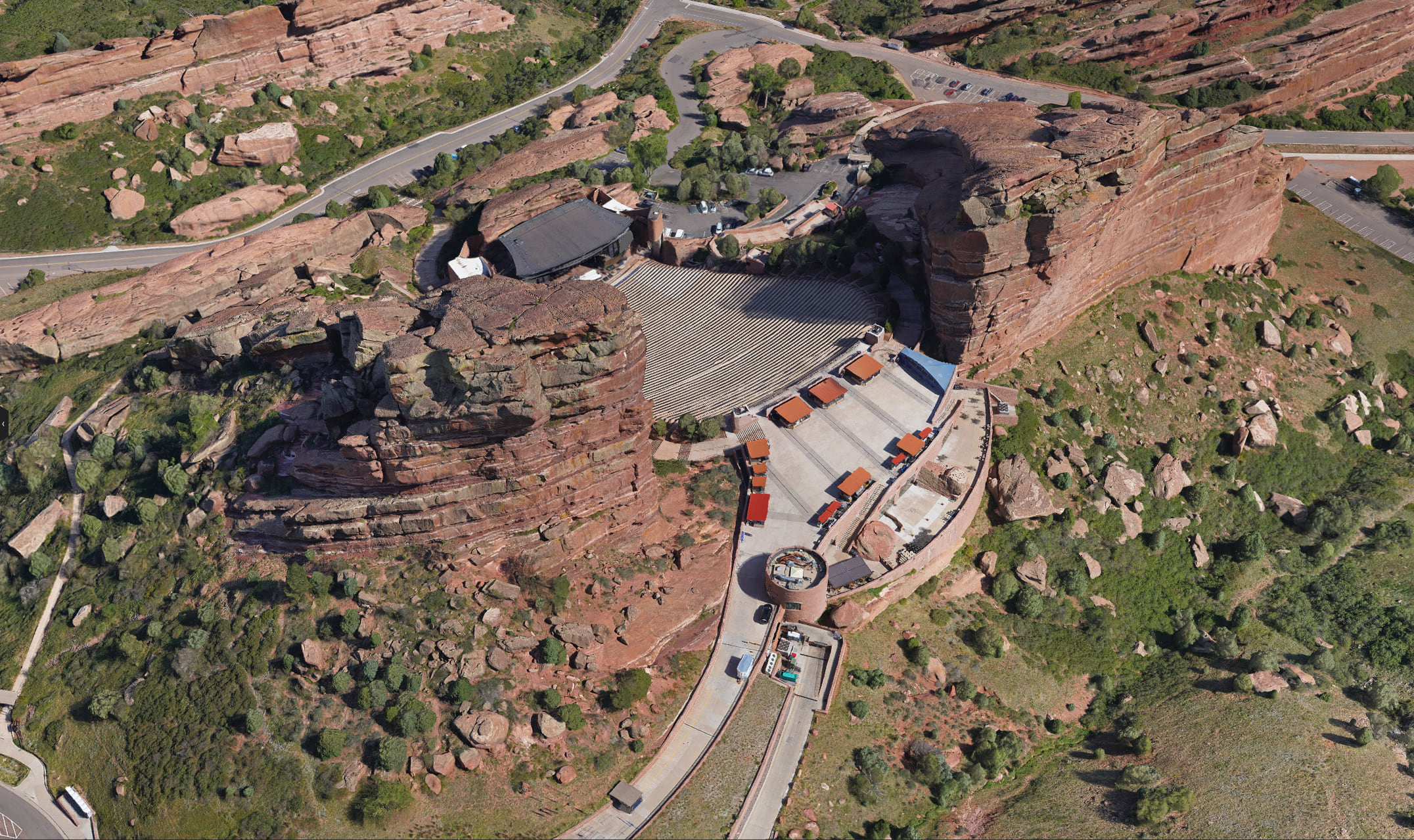 3D mesh of the Red Rocks Amphitheater in Colorado