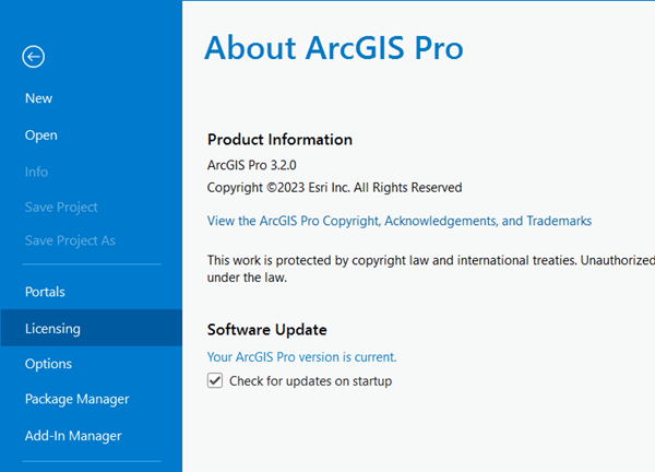 ArcGIS Pro licensing.