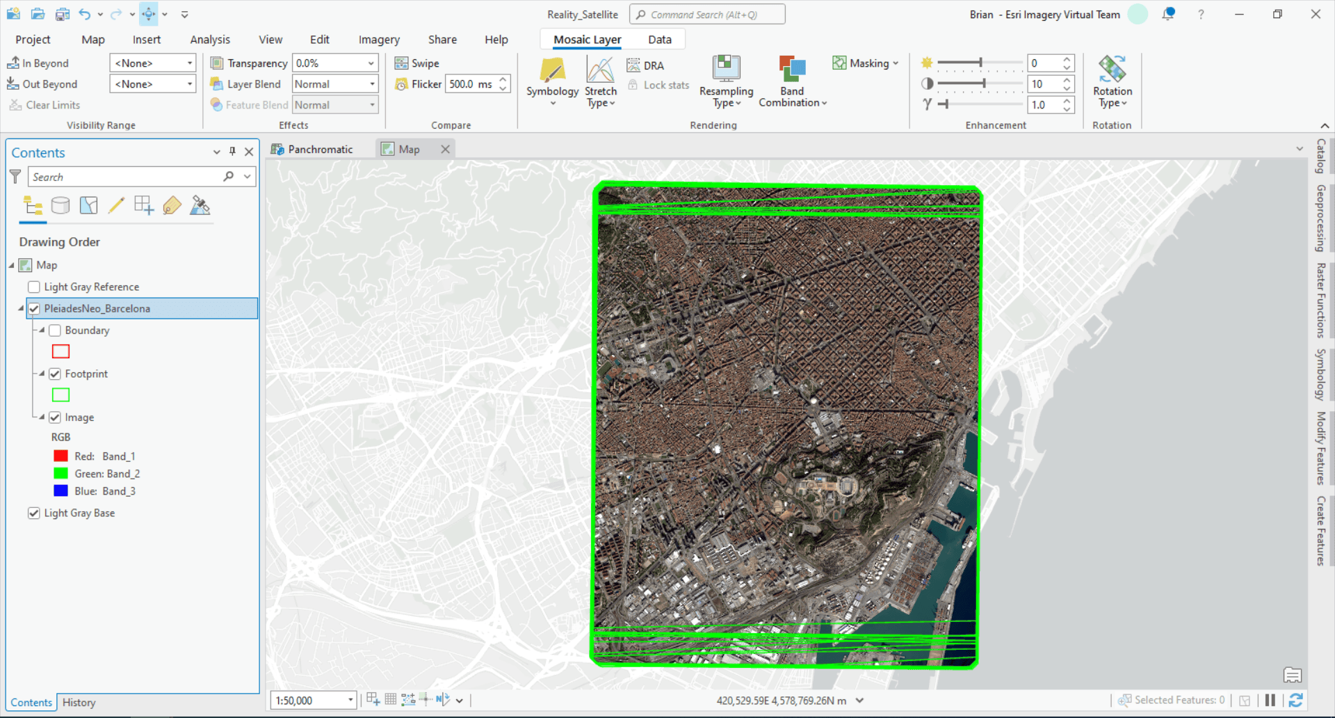 Screen shot of satellite source image