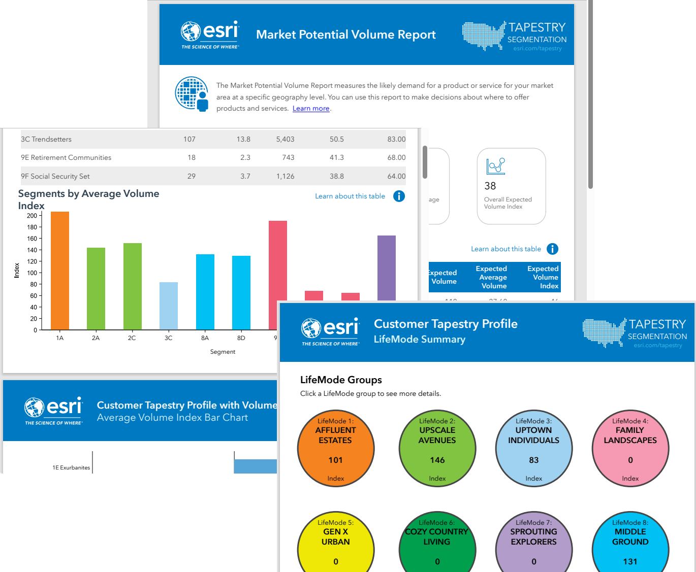 Updated Market Potential and Customer Tapestry profile reports.