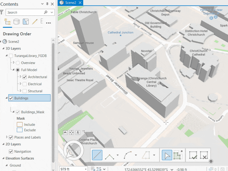 Apply mask to 3D basemap