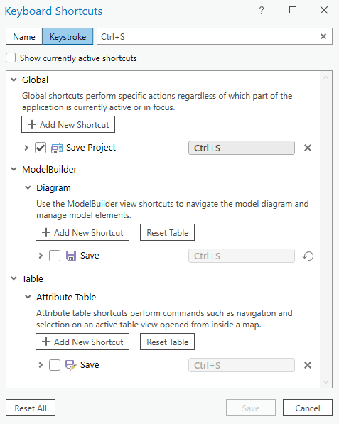 Uncheck the checkbox to the left of the command to turn off a shortcut. Use the X to the right of the keystroke entry box to remove the shortcut.