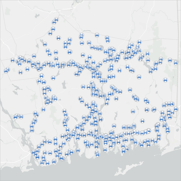 Point Locations of Bridges