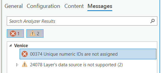 Analyzer error 00374: Unique numeric IDs are not assigned