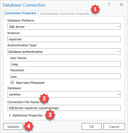 Database Connection properties