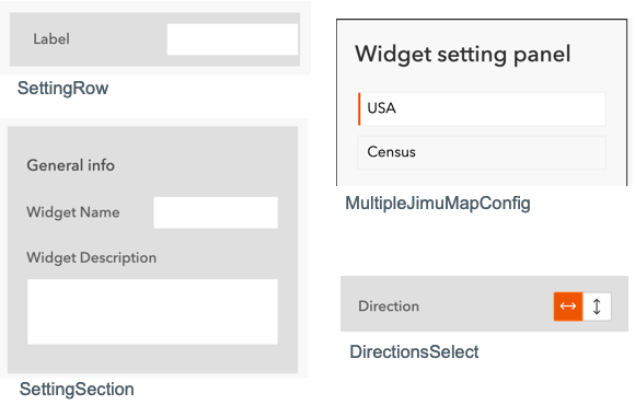 Setting components