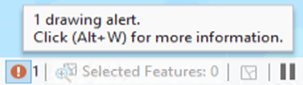 An example of a drawing alert notification in a map view.